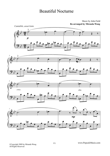 Beautiful Nocturne No.5 in Bb - Piano Solo (arr. Miranda Wong)
