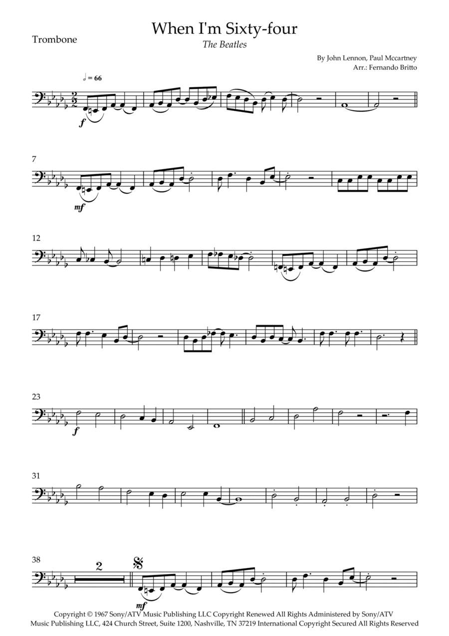 When I'm Sixty-four (arr. Fernando Britto)