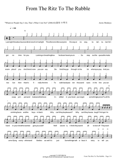 From The Ritz To The Rubble (arr. COPYDRUM)