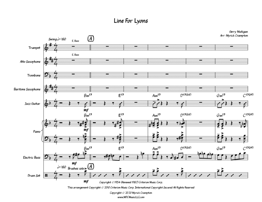 Line For Lyons (arr. Myrick Crampton)