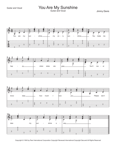 You Are My Sunshine (arr. Mark McCarron)