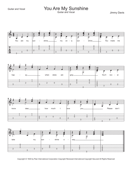 You Are My Sunshine (arr. Mark McCarron)