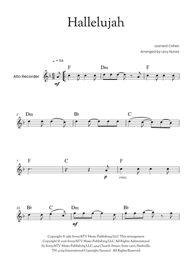 Hallelujah (arr. Levy Nunes)