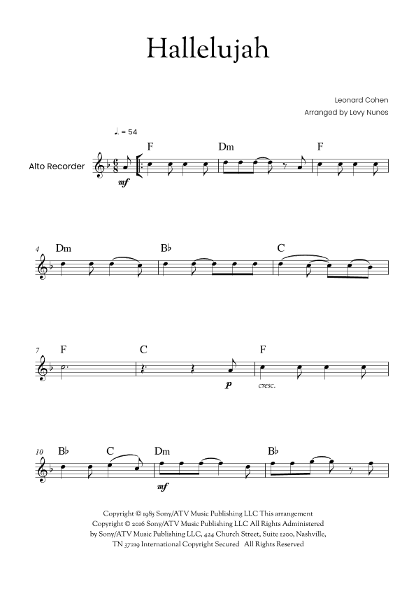 Hallelujah (arr. Levy Nunes)