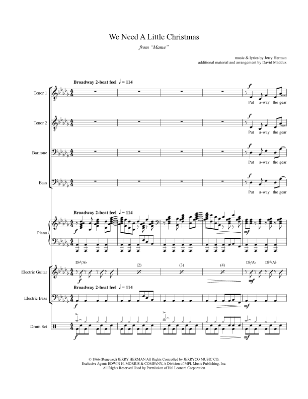 We Need A Little Christmas (arr. David Maddux)