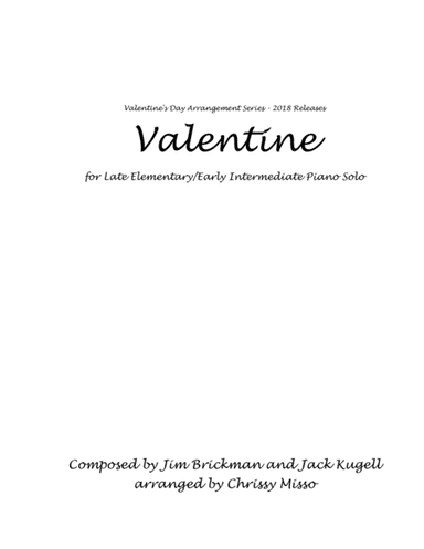 Valentine (arr. Christina Misso)