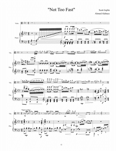Not Too Fast - A Ragtime Medley (arr. Ahmed Alabaca)
