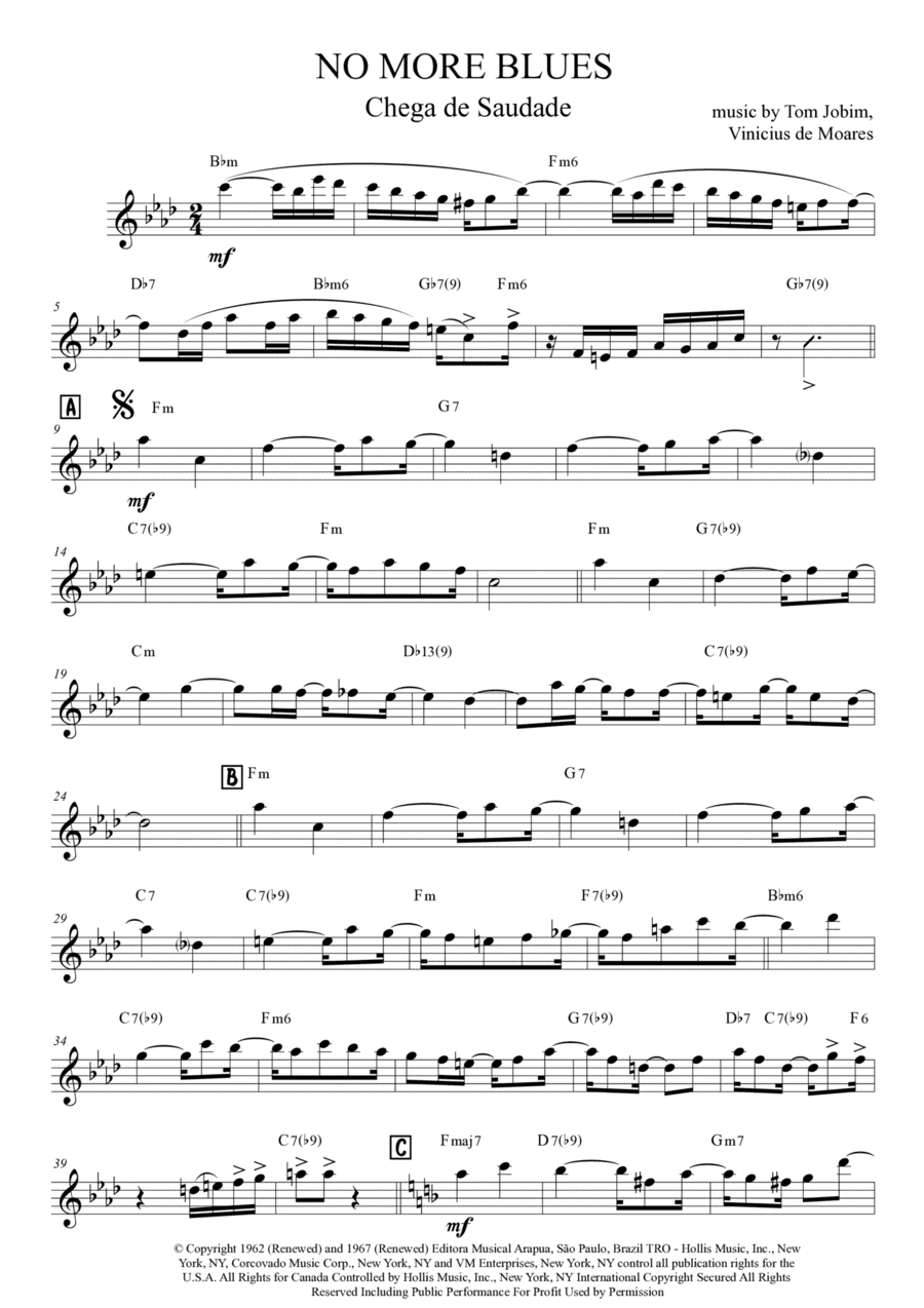 Chega De Saudade (no More Blues) (arr. Anderson Quevedo)
