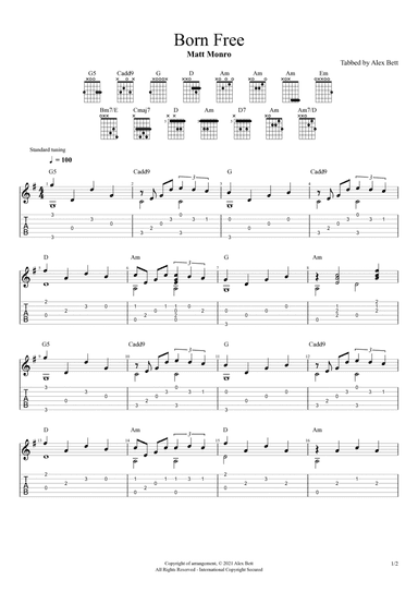 Born Free (main Title) (arr. Alex Bett)
