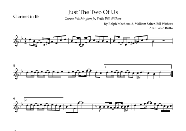 Just The Two Of Us (arr. Fabio Britto)
