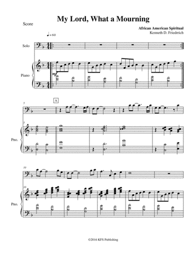 My Lord, What a Mourning (arr. Kenneth D. Friedrich)