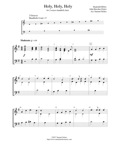 Holy, Holy, Holy - for 2-octave handbell choir (arr. Samuel Stokes)