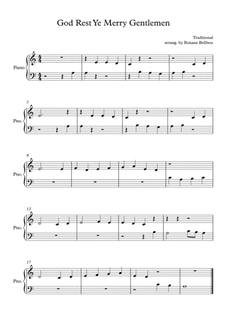 God Rest Ye Merry Gentlemen (arr. Roxana Belibou)