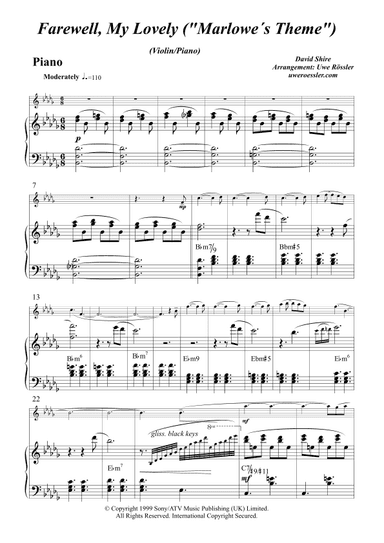 Farewell My Lovely (arr. Uwe Roessler Rössler Rassler)