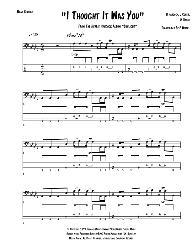 I Thought It Was You (arr. Accubass)