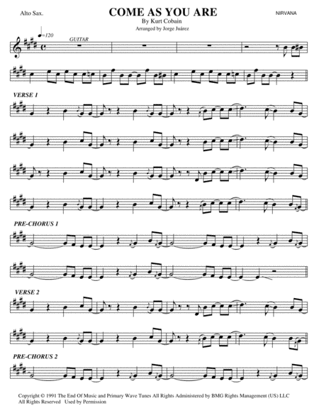 Come As You Are (arr. Jorge Juárez)