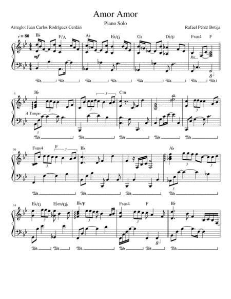 Amor Amor (arr. Juan Carlos Rodriguez Cerdan)