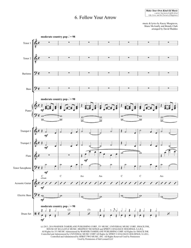 Follow Your Arrow (arr. David Maddux)