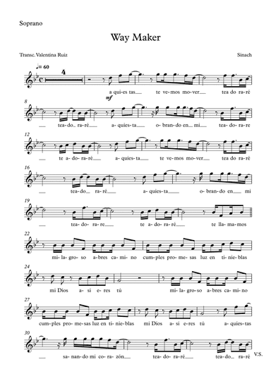 Way Maker (arr. Valentina Ruiz)