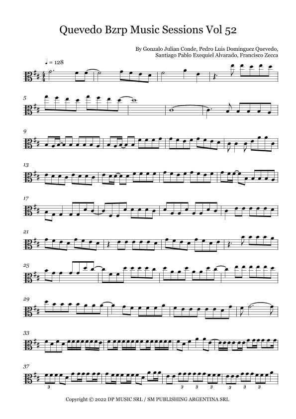 Quevedo Bzrp Music Sessions Vol 52 (arr. Fernanda Moura)
