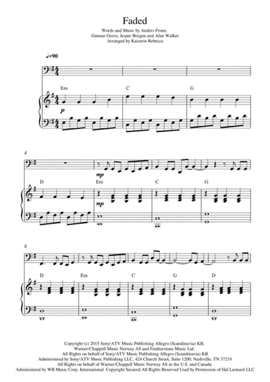 Faded (arr. Kaiserin Rebecca)