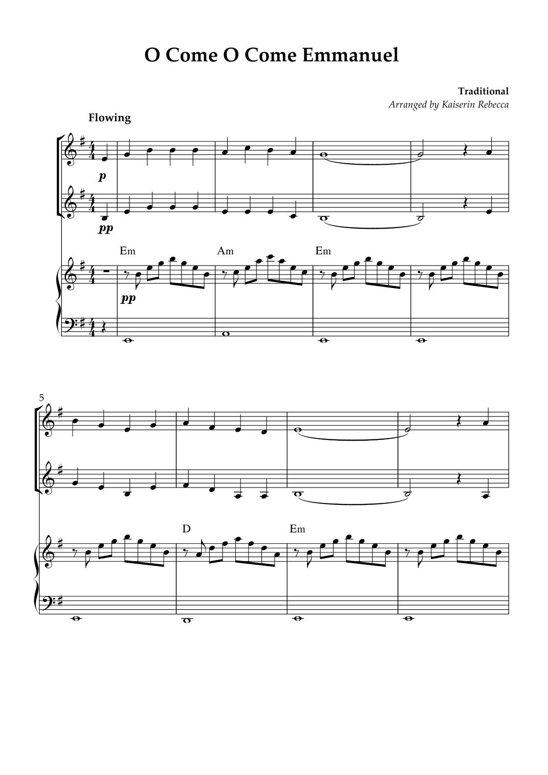 O Come O Come Emmanuel (arr. Kaiserin Rebecca)