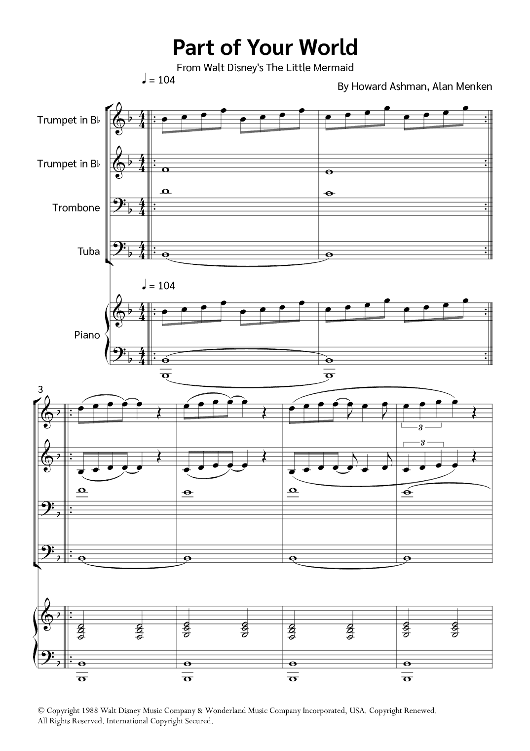 Part Of Your World (reprise) (arr. Jackson Spindler)