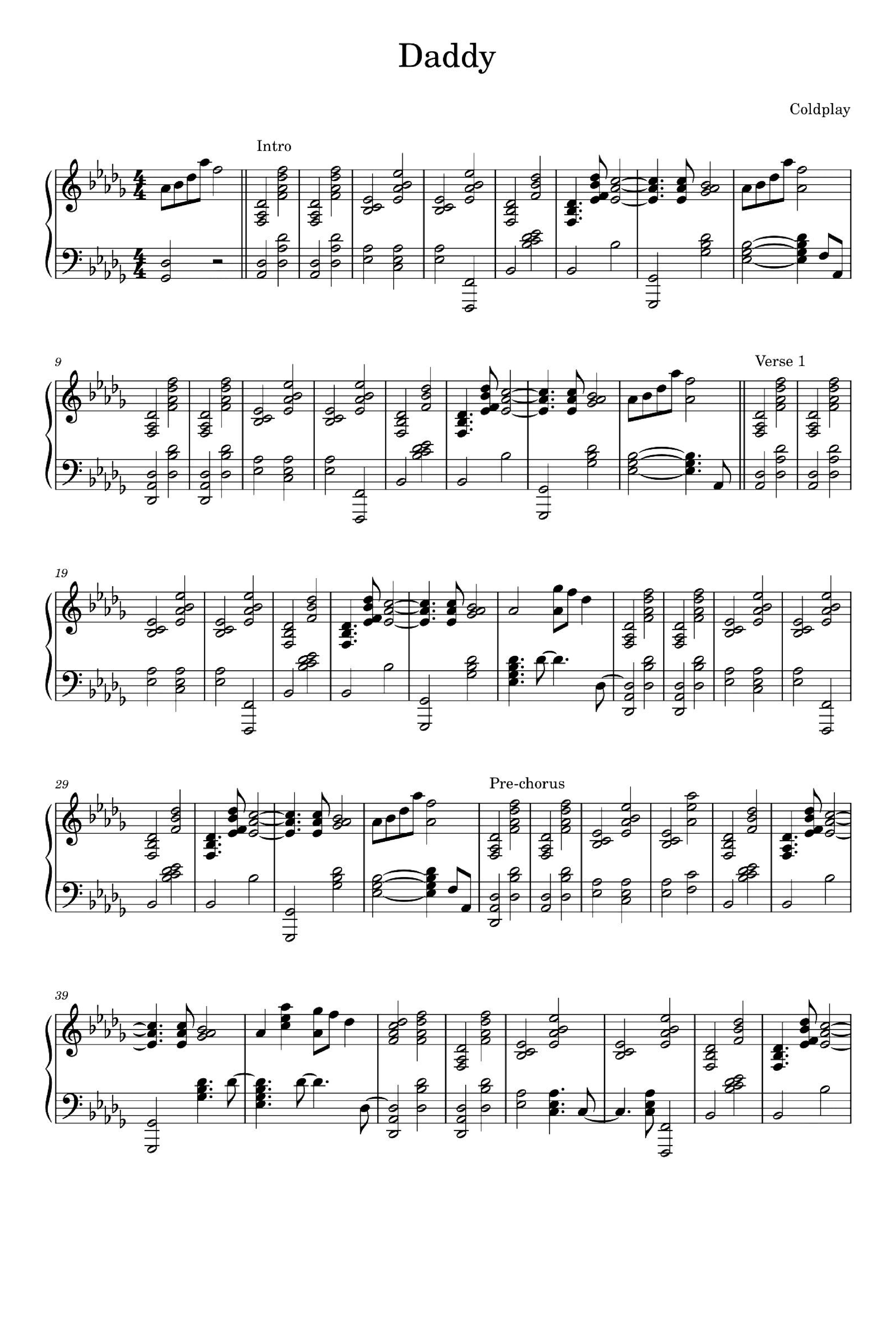 Daddy (arr. Coldplay)