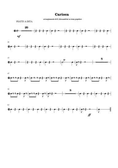 Carioca-piatti a dita (arr. Ester Alessandrini)