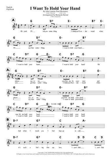 I Want To Hold Your Hand (arr. Bernardo Bernal Hidalgo)