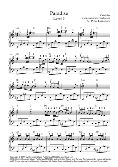 Paradise (arr. Pedro Lutterbach)