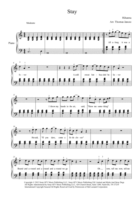 Stay (arr. Thomas Jancso)