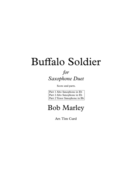 Buffalo Soldier (arr. Tim Curd.)