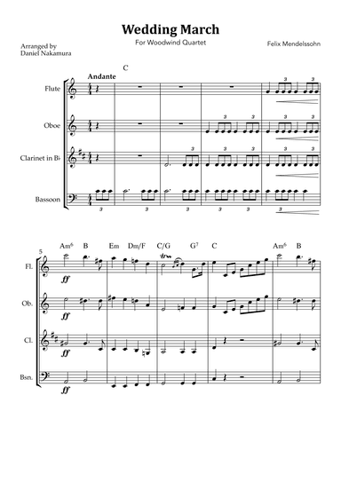 Wedding March (arr. Daniel Nakamura)