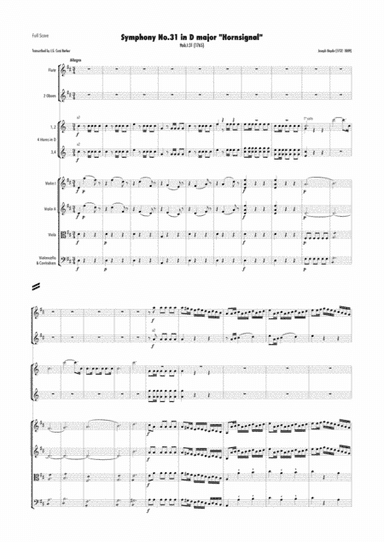 Haydn - Symphony No.31 in D major, Hob.I:31 "Hornsignal" (arr. J.G. Cucó Barber)