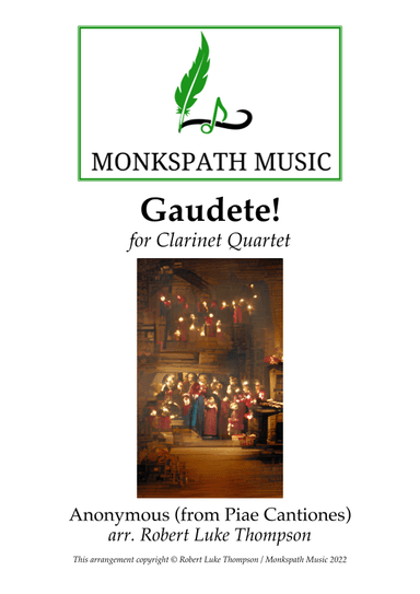 Gaudete for Clarinet Quartet (arr. Robert Luke Thompson)