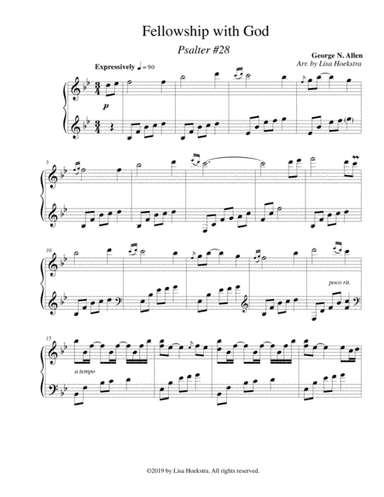 Fellowship with God (Psalter #28) (arr. Lisa Hoekstra)