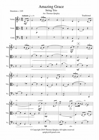 Amazing Grace (arr. Thomas Quigley)