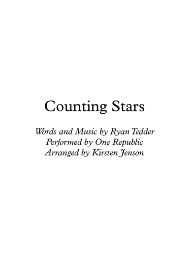 Counting Stars (arr. Kirsten Jenson)