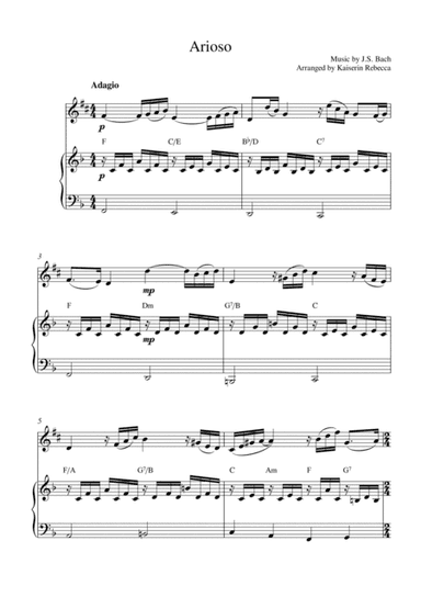 Arioso (for alto saxophone solo and piano accompaniment) (arr. Kaiserin Rebecca)