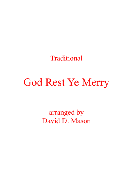 God Rest Ye Merry Gentlemen (arr. David D. Mason)