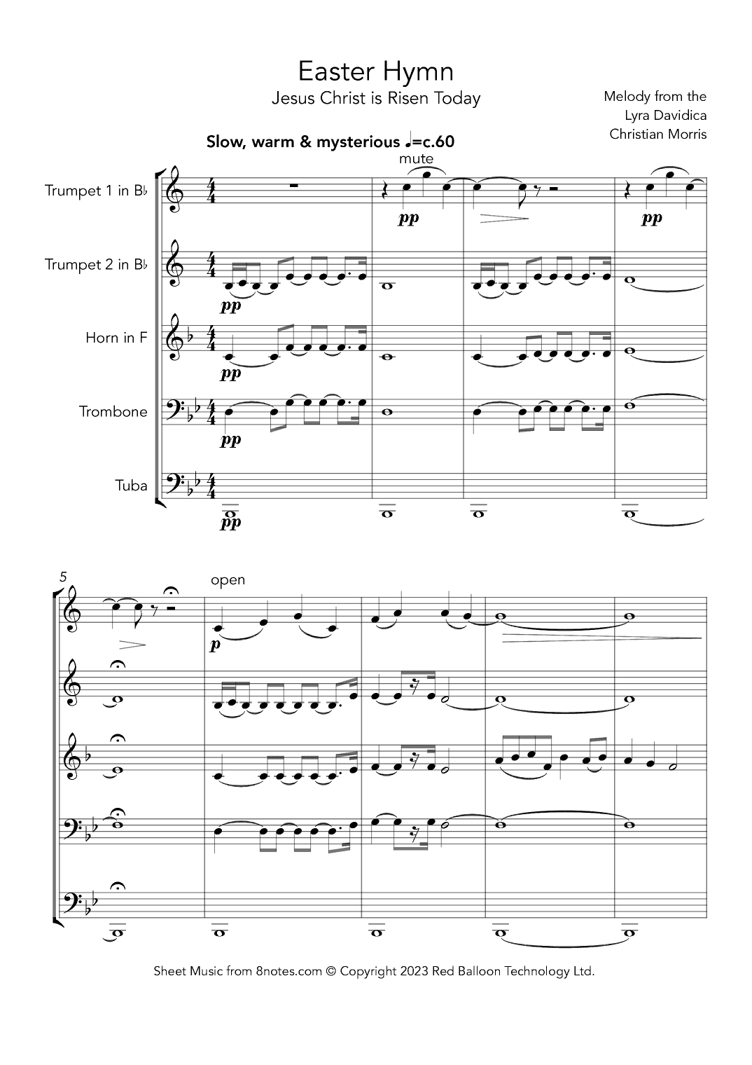 Easter Hymn (Jesus Christ is Risen Today) (arr. Christian Morris)