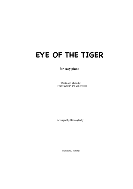 Eye Of The Tiger (arr. Rimskyfarby)