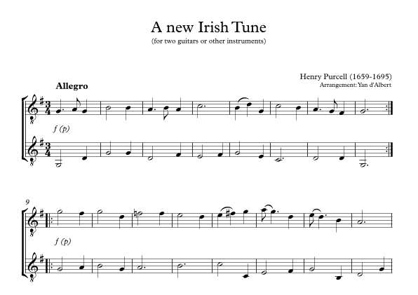 A new Irish Tune