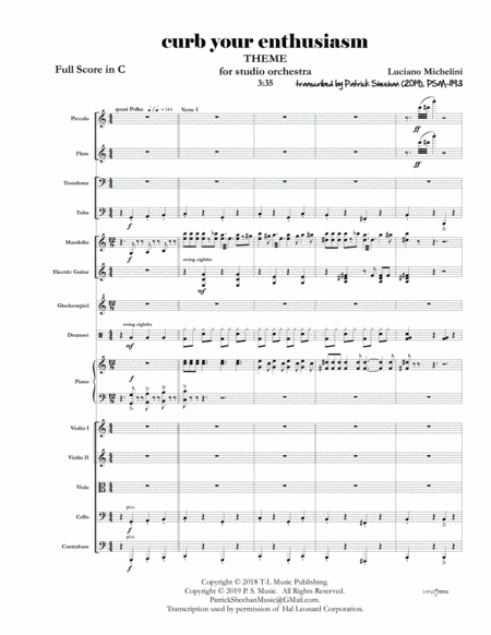 Frolic (theme From Curb Your Enthusiasm) (arr. Patrick Sheehan)