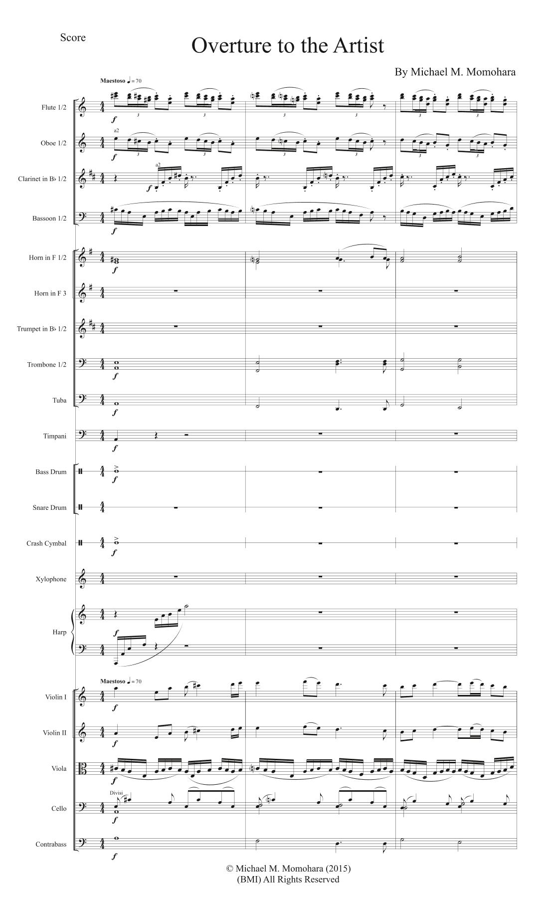 Overture to the Artist | Study Score