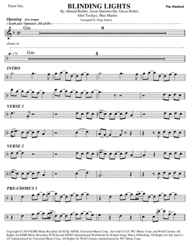 Blinding Lights (arr. Jorge Juárez)