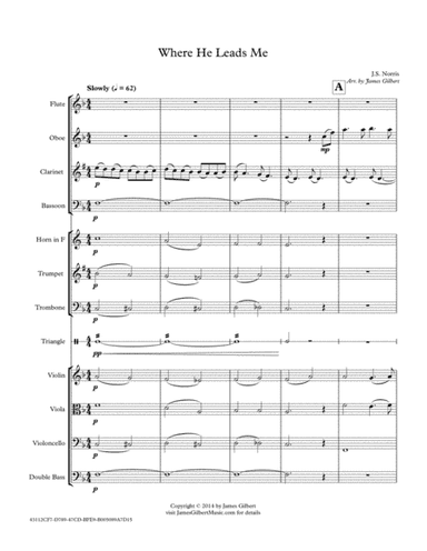 Where He Leads Me (arr. James Gilbert)