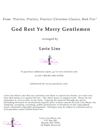 God Rest Ye Merry Gentlemen - EASY! (arr. Lorie Line)