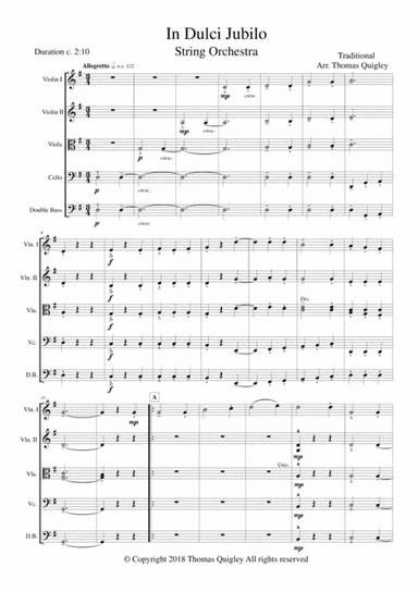 In Dulci Jubilo (arr. Thomas Quigley)